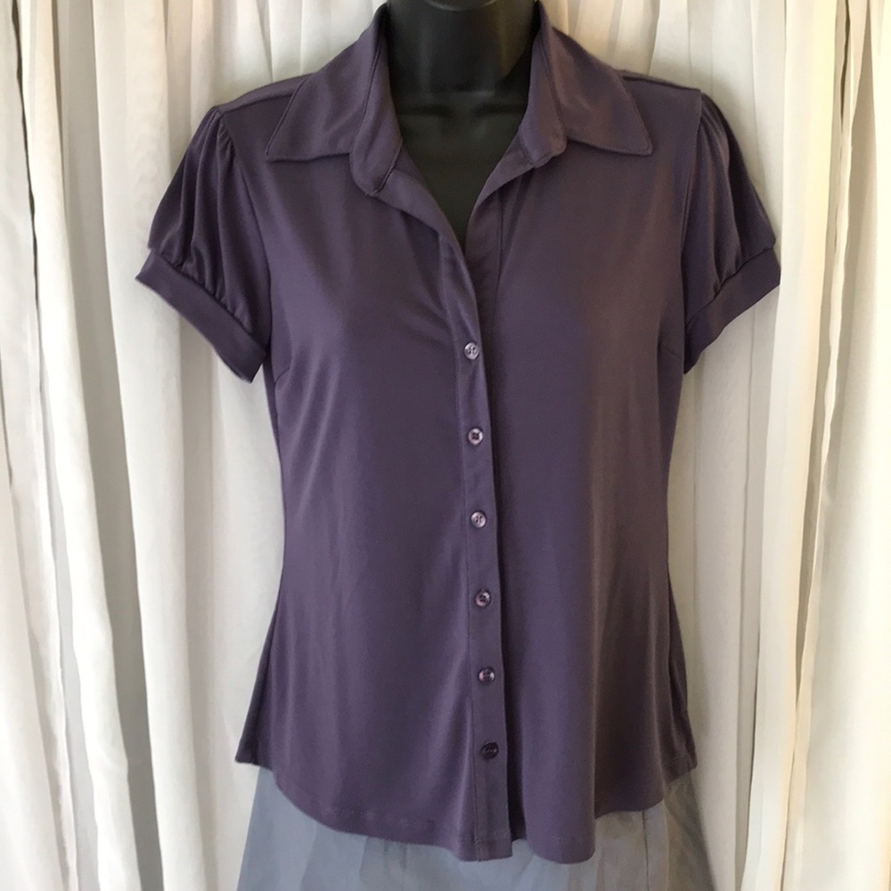 COPY - BNWOT Purple button down shirt.